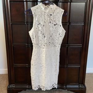 Toni white lace dress